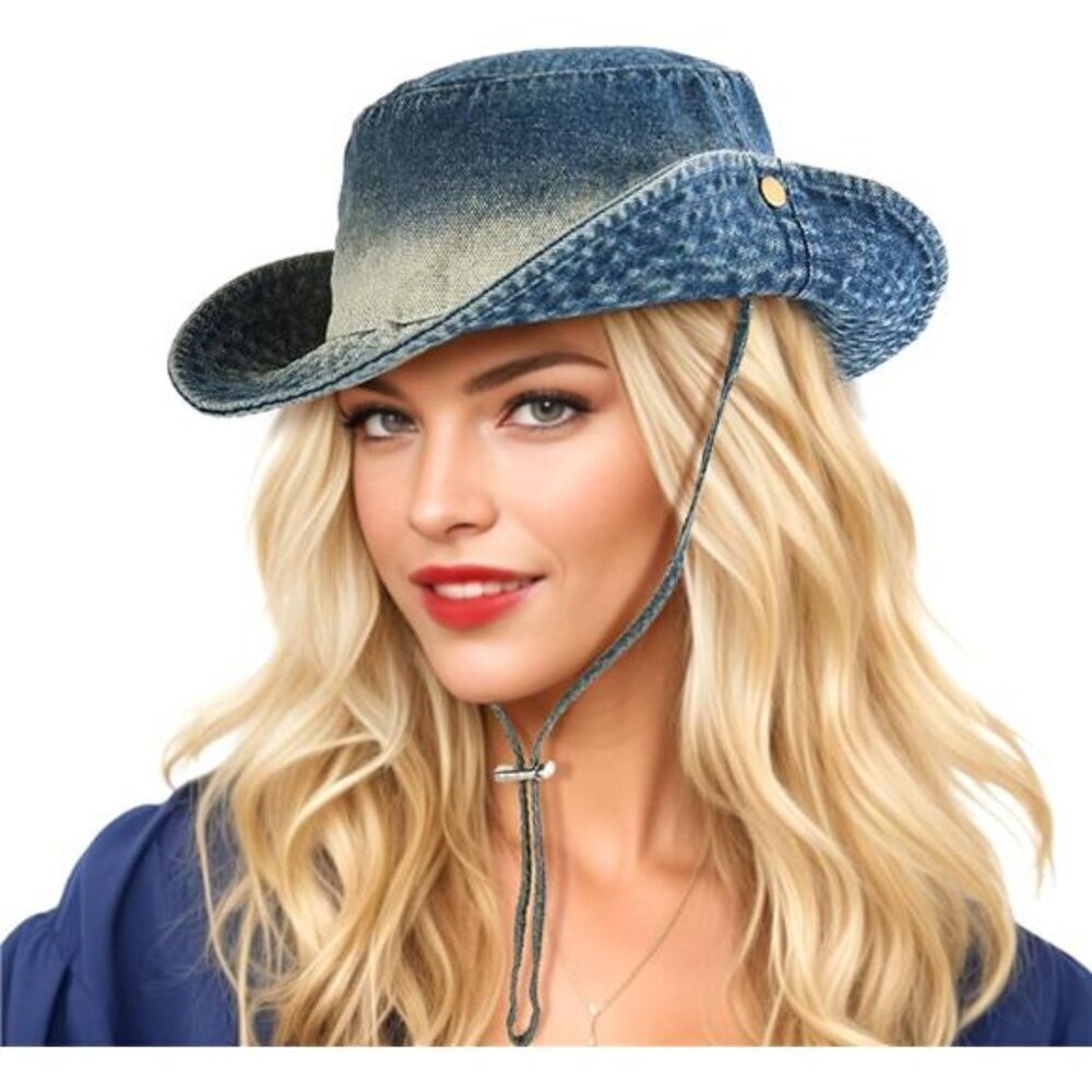 Women's Bucket Hats Blue Jean Western Hats